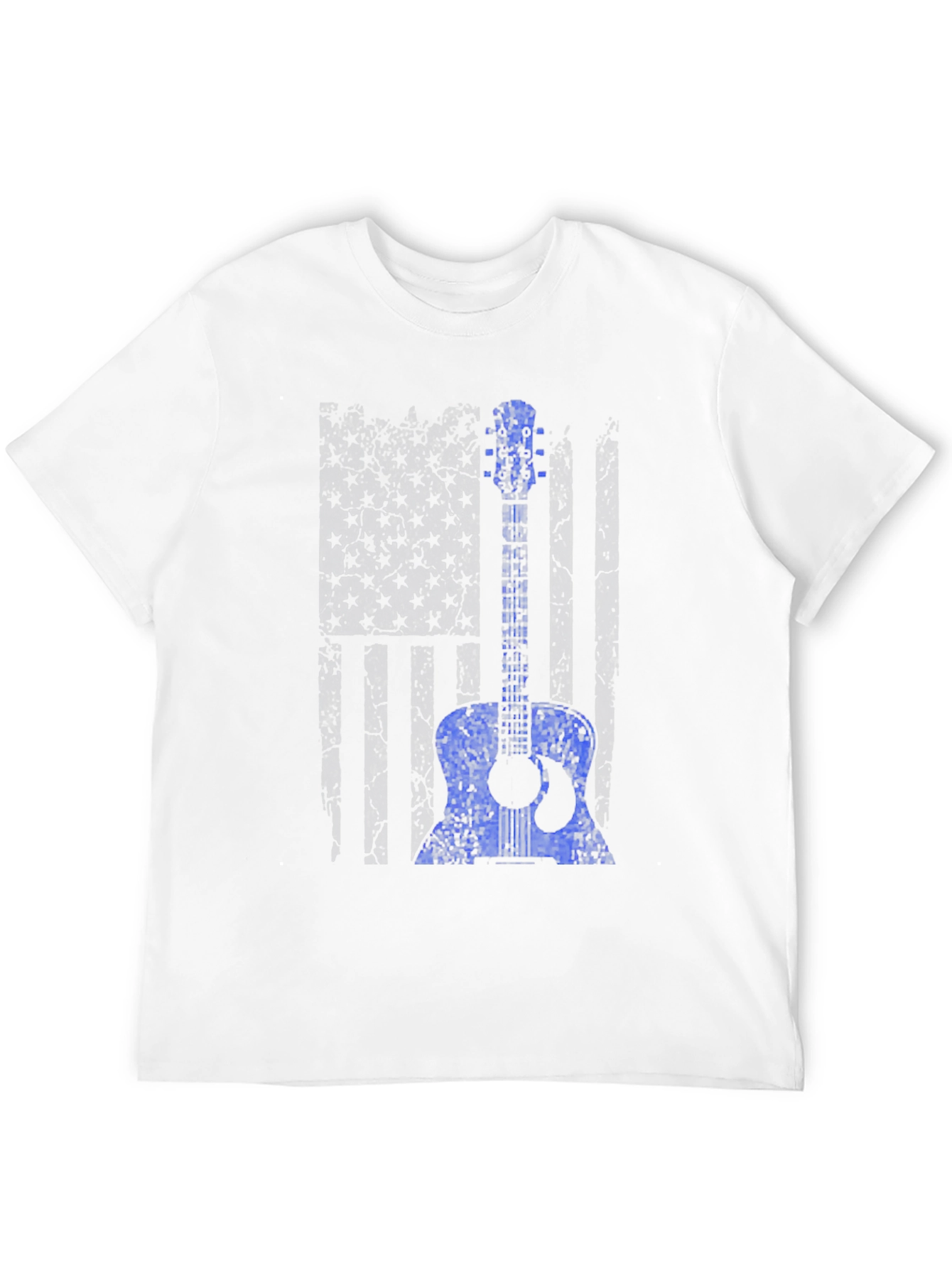 Distressed American Flag Guitar T-Shirt