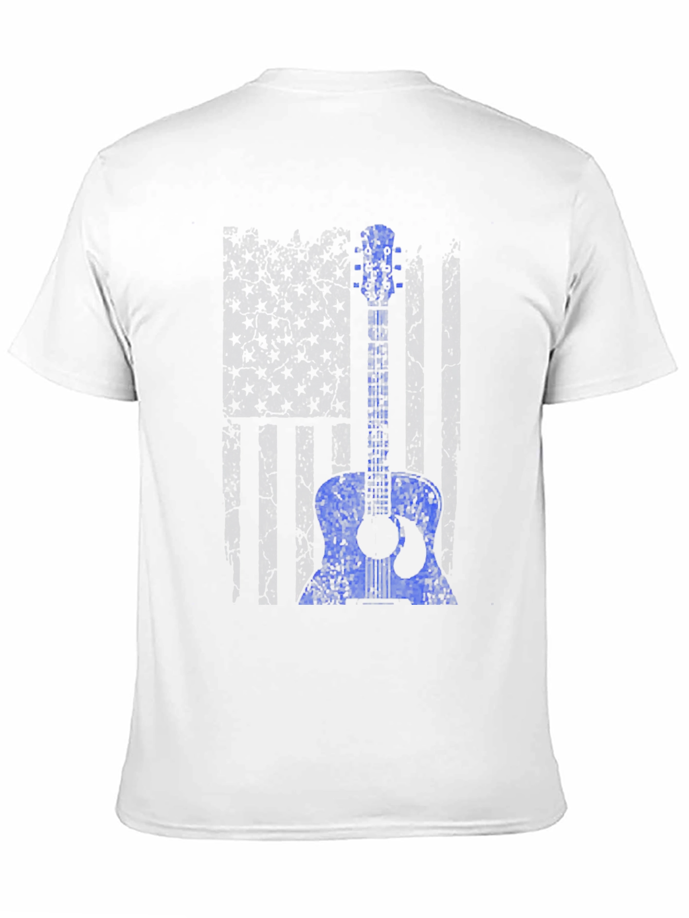 Distressed American Flag Guitar T-Shirt