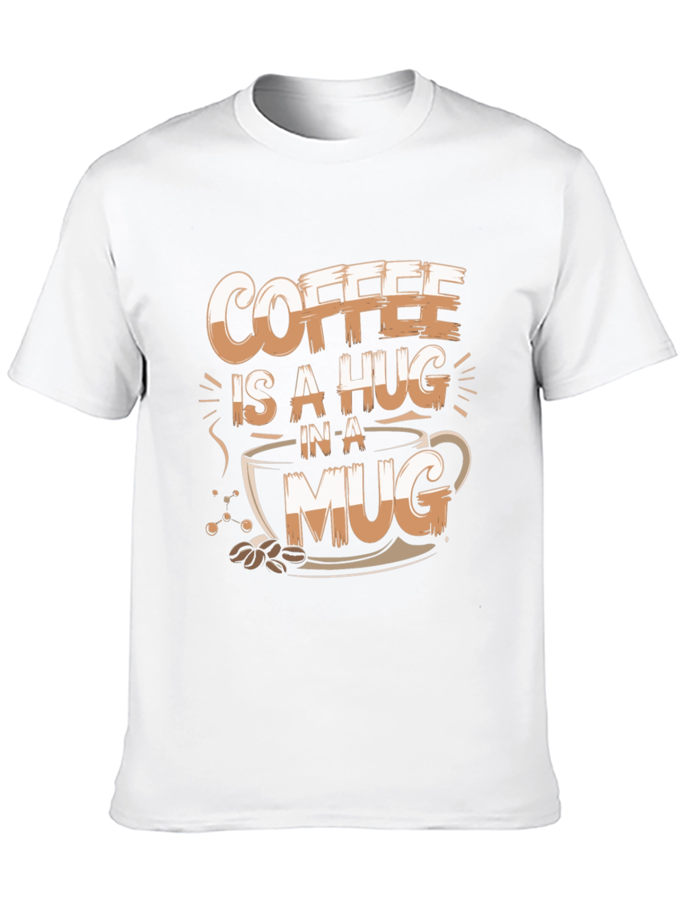 Coffee Hug T-Shirt - Black Graphic Tee