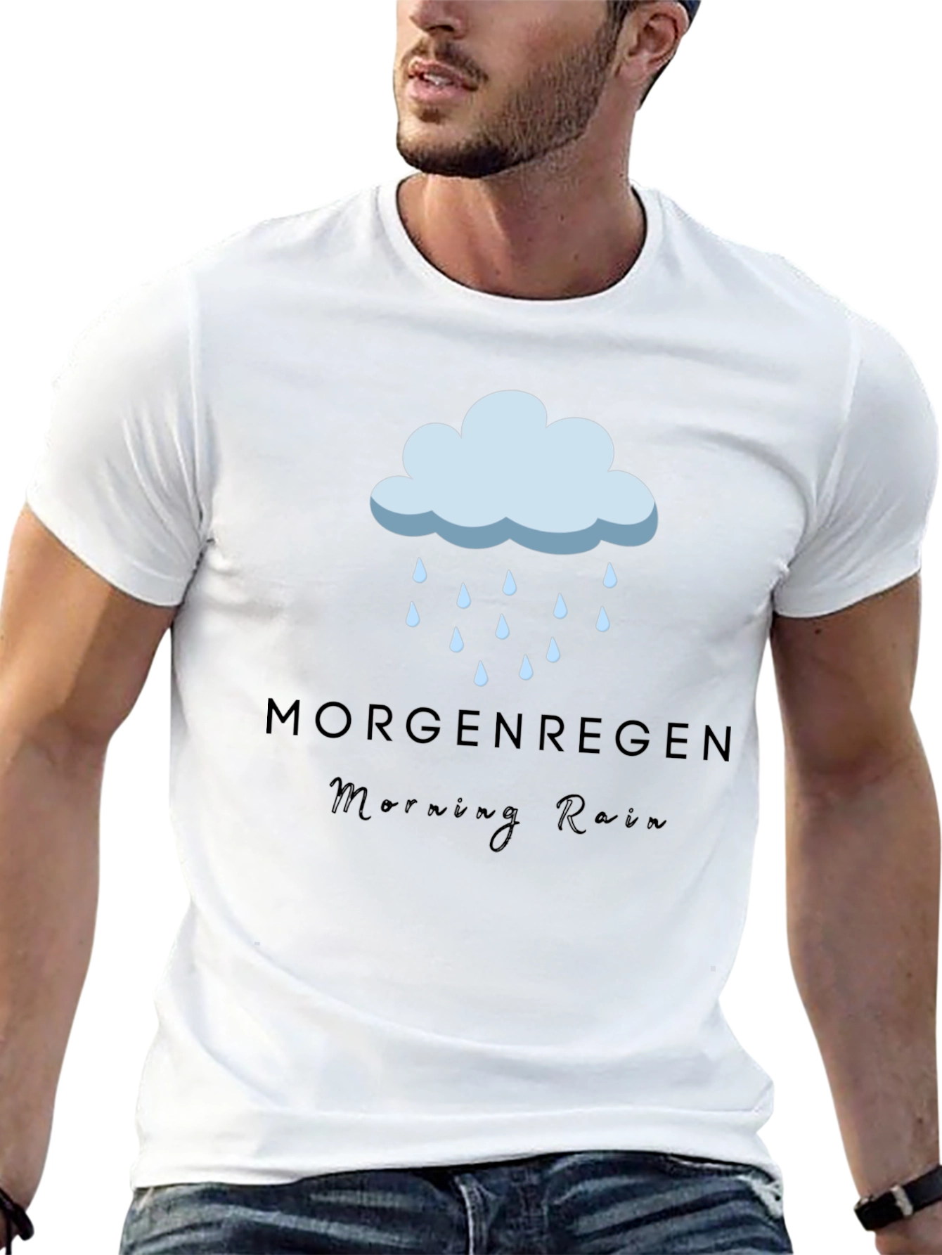Morgenregen Morning Rain Black T-Shirt