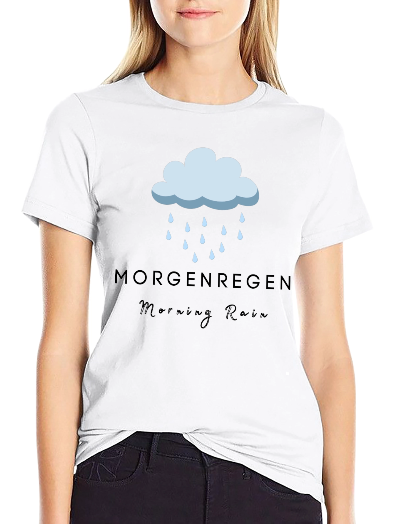 Morgenregen Morning Rain Black T-Shirt