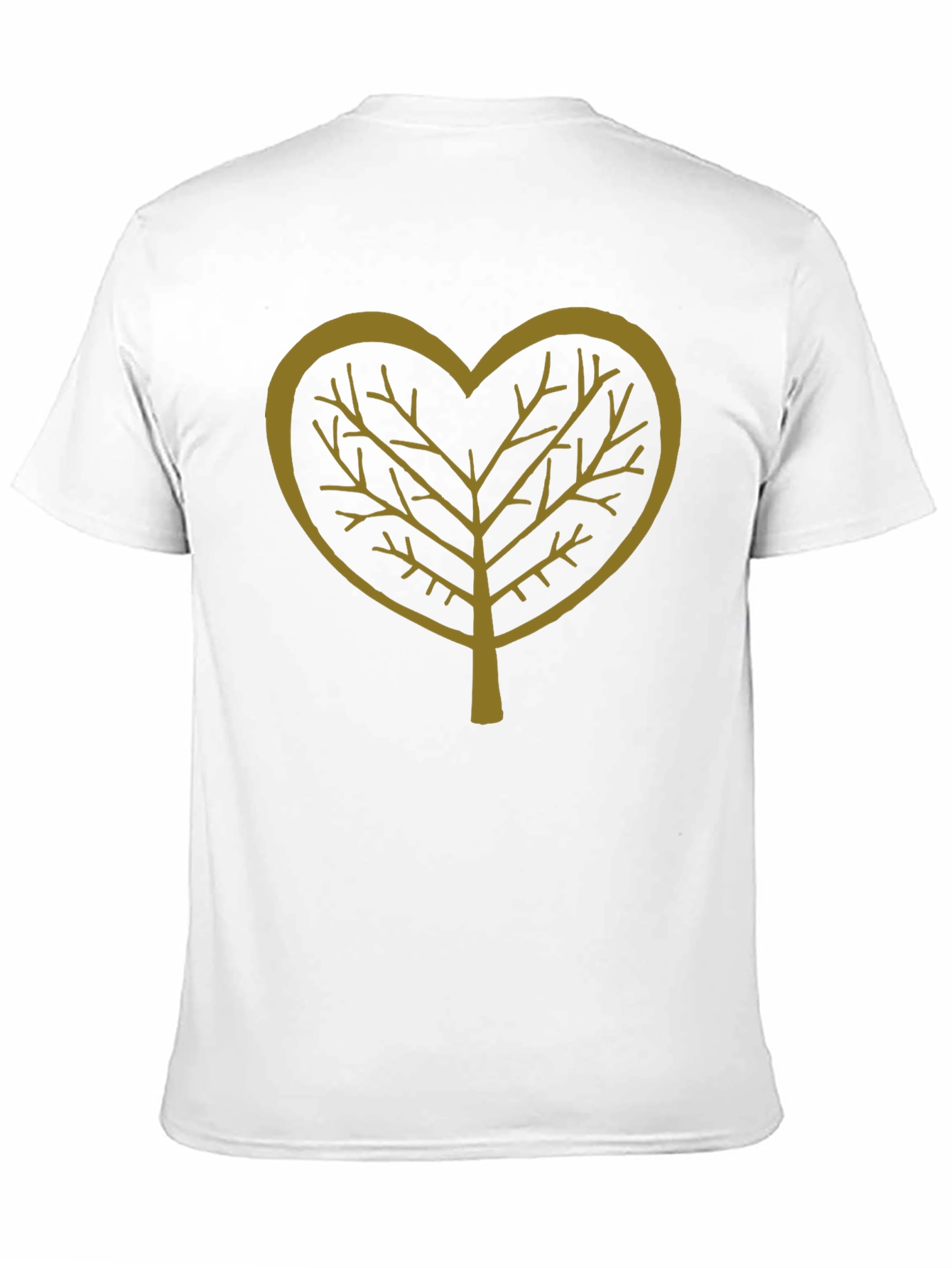 Heart Tree Graphic Tee - Stylish Black Casual T-Shirt