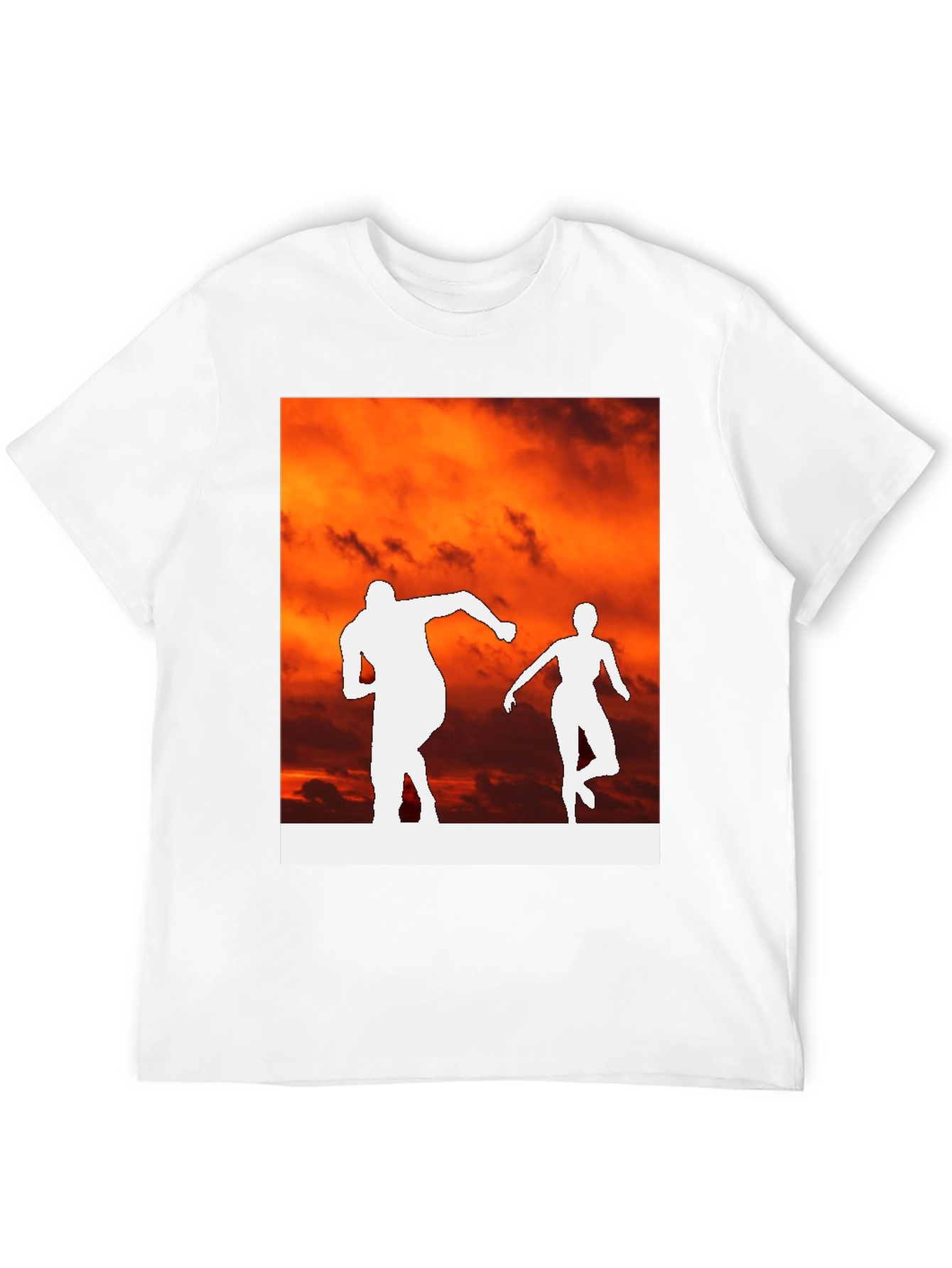 Sunset Runners Graphic Tee - Black Cotton Blend Shirt