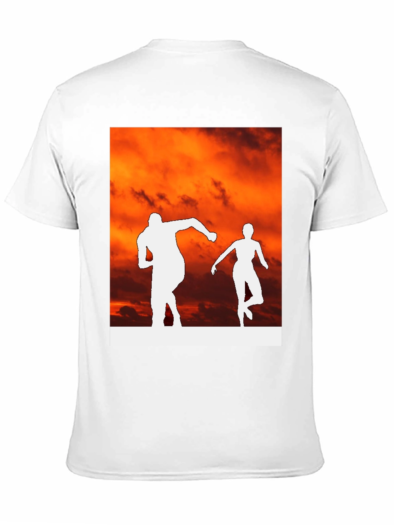 Sunset Runners Graphic Tee - Black Cotton Blend Shirt