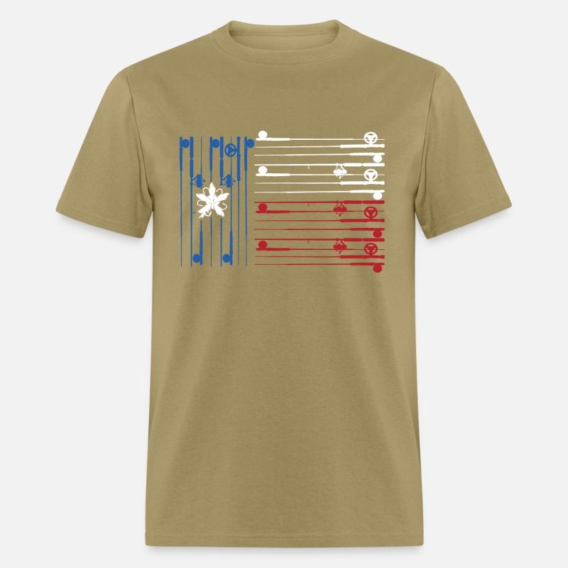 Texas flag with fishing rods