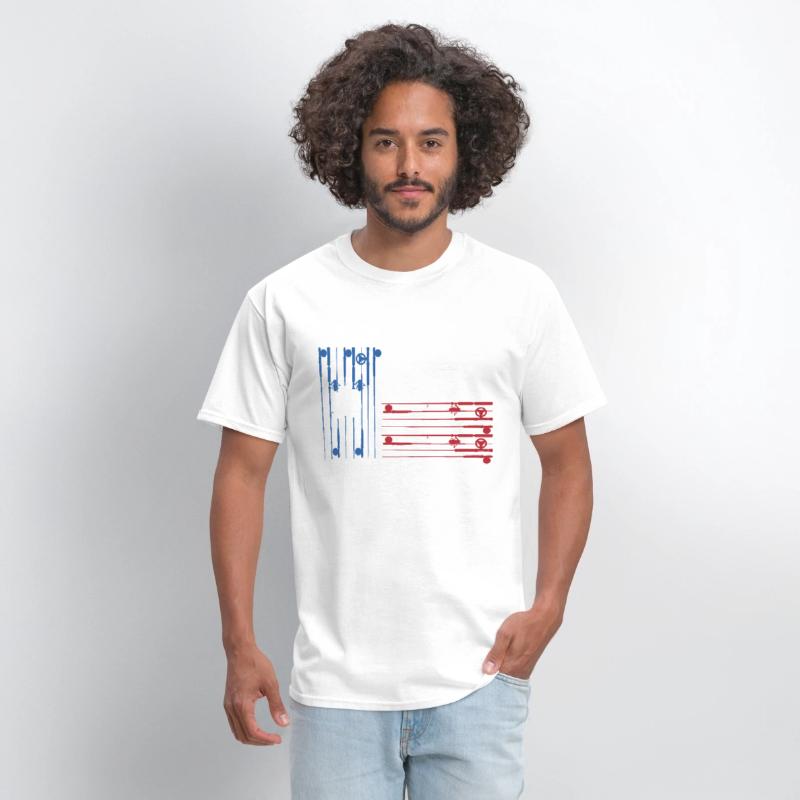Texas flag with fishing rods
