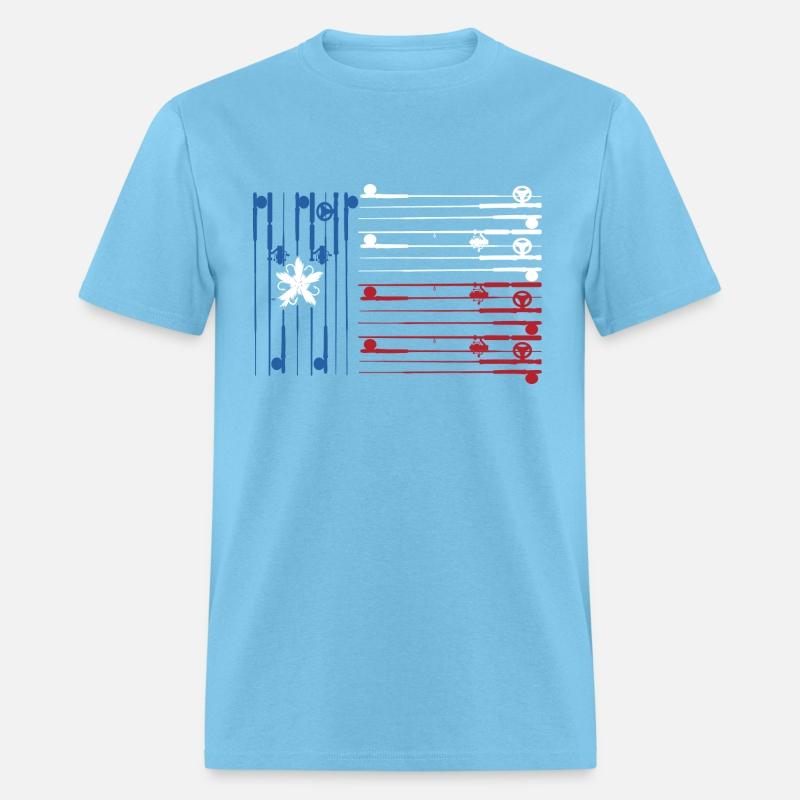 Texas flag with fishing rods