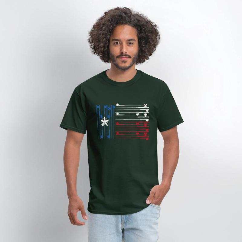Texas flag with fishing rods