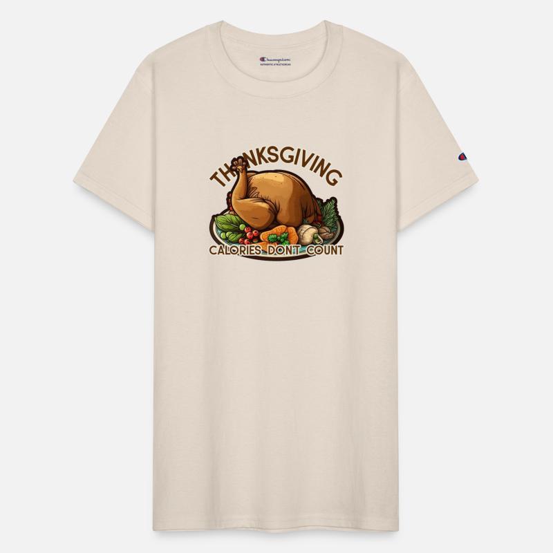 Thanksgiving Calories Don't Count T-Shirt with roa