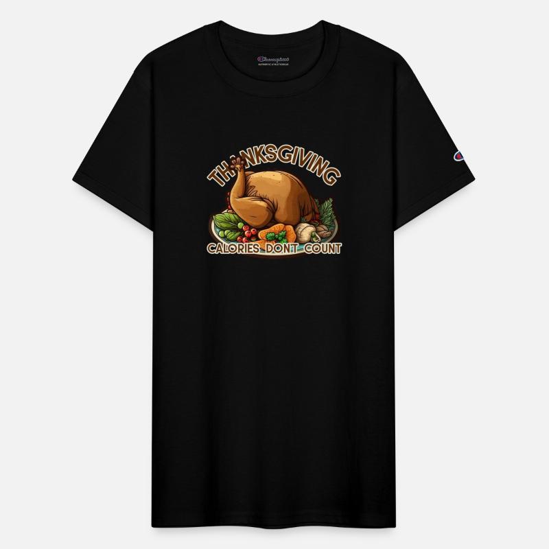 Thanksgiving Calories Don't Count T-Shirt with roa
