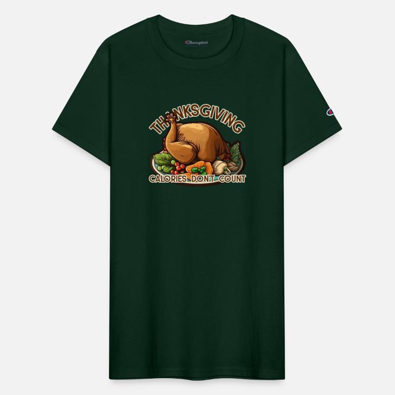 Thanksgiving Calories Don't Count T-Shirt with roa