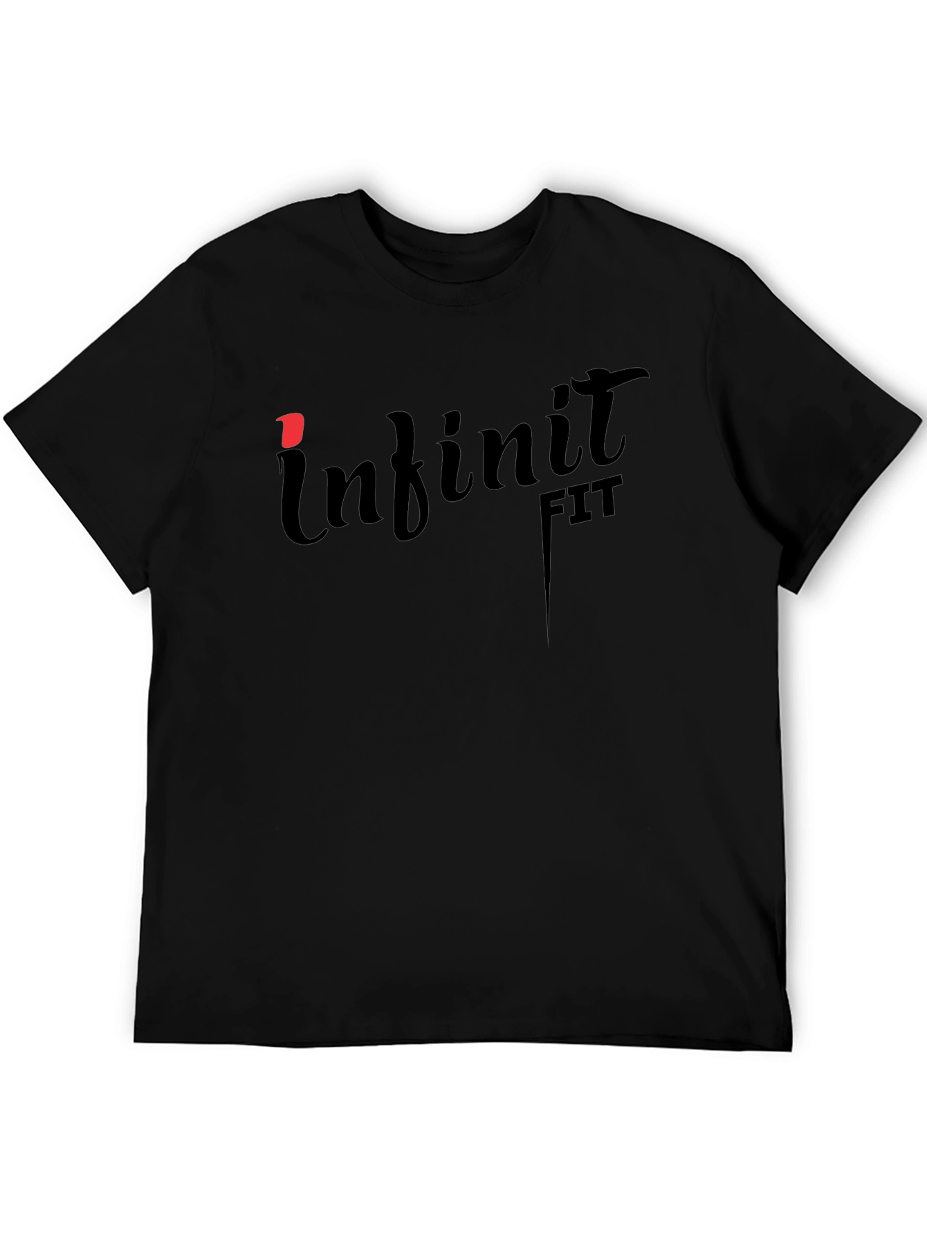 Infinite Fit Black Graphic T-Shirt