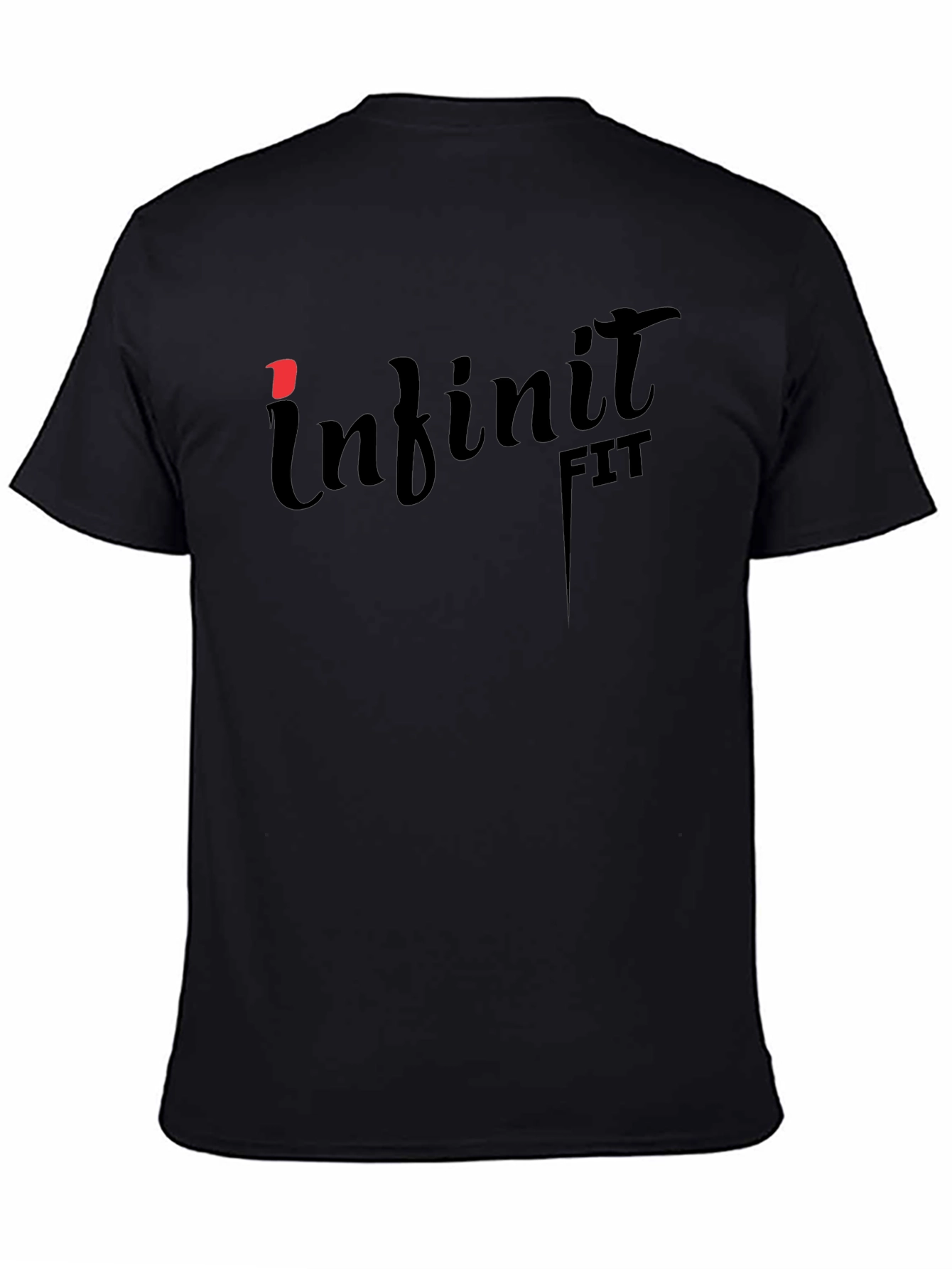 Infinite Fit Black Graphic T-Shirt