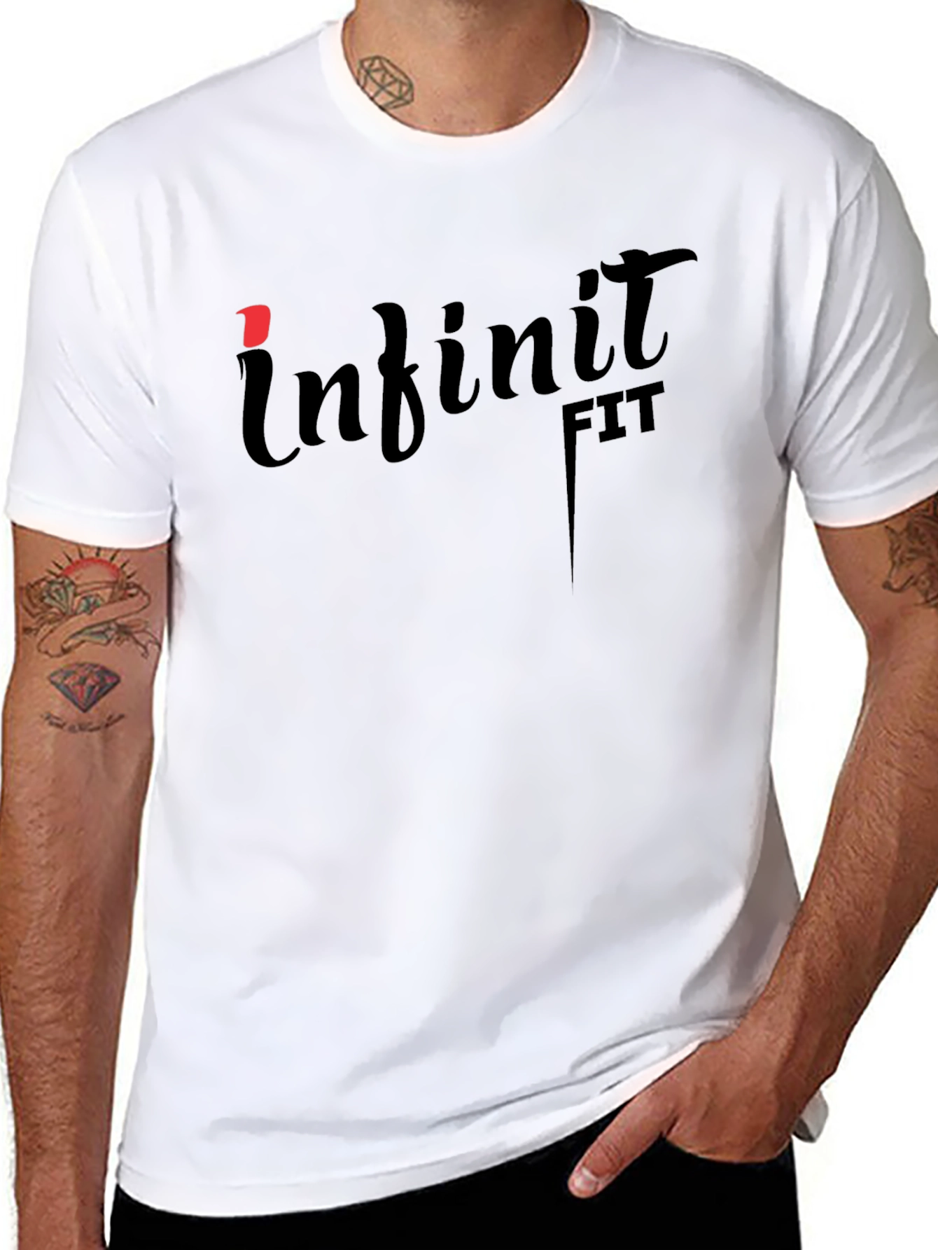 Infinite Fit Black Graphic T-Shirt