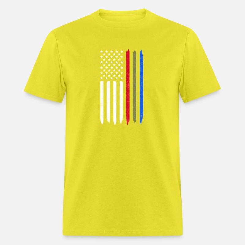 Thin Blue Red Green Line American Flag Police