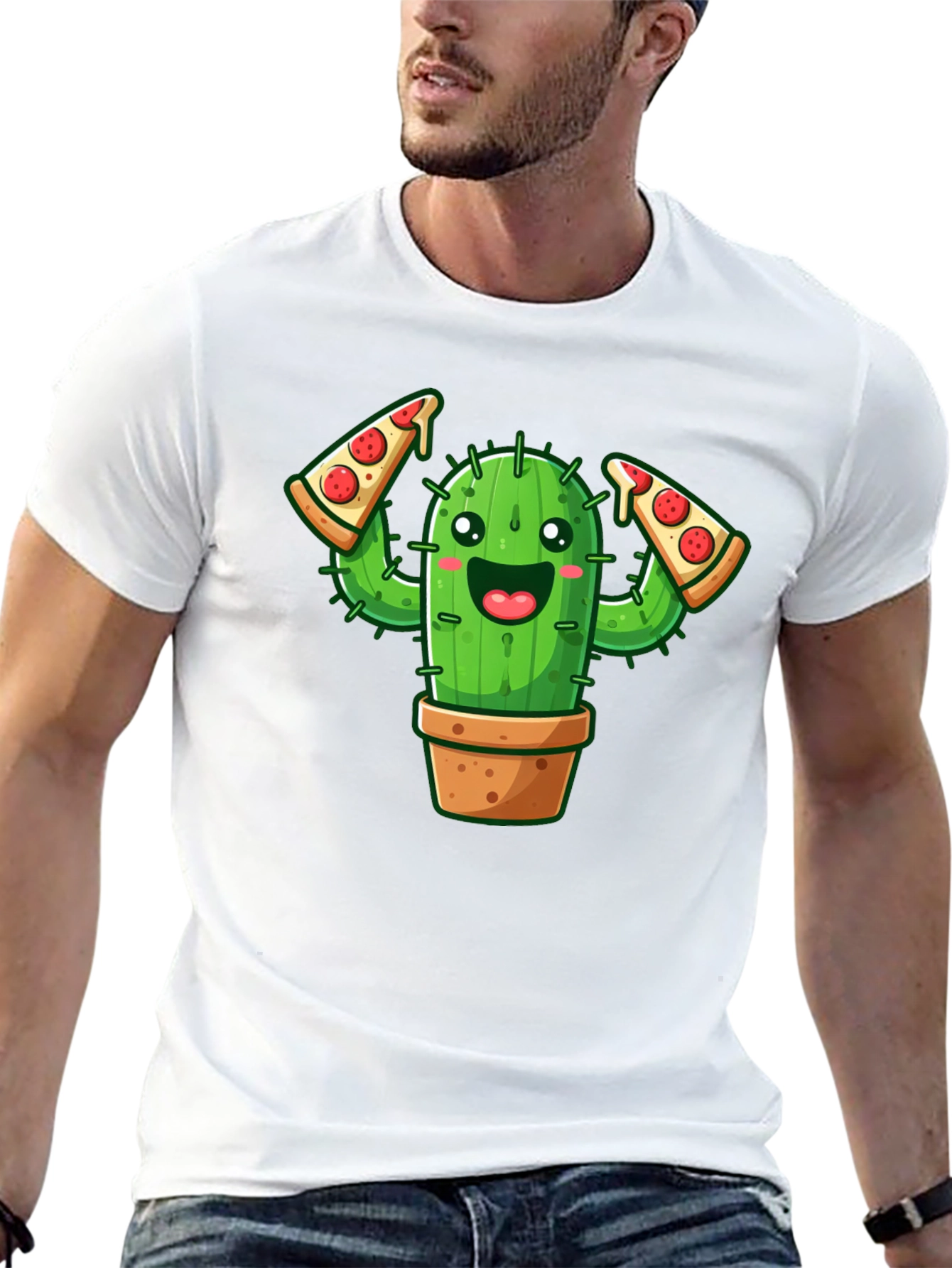 Cactus Pizza Lover Graphic Tee - Unisex