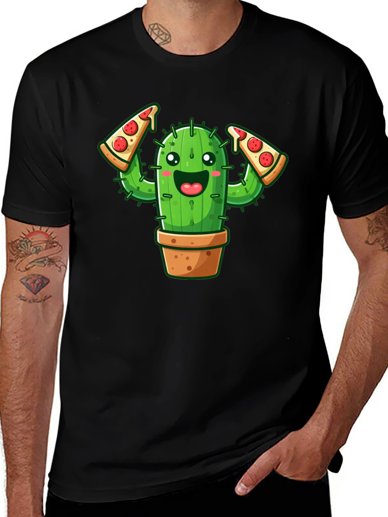 Cactus Pizza Lover Graphic Tee - Unisex