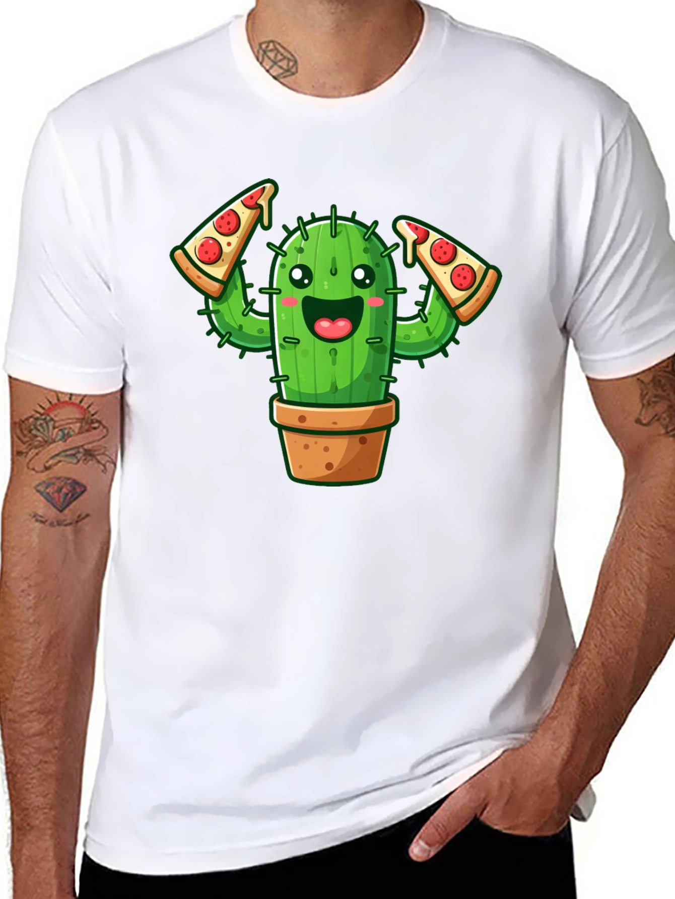 Cactus Pizza Lover Graphic Tee - Unisex