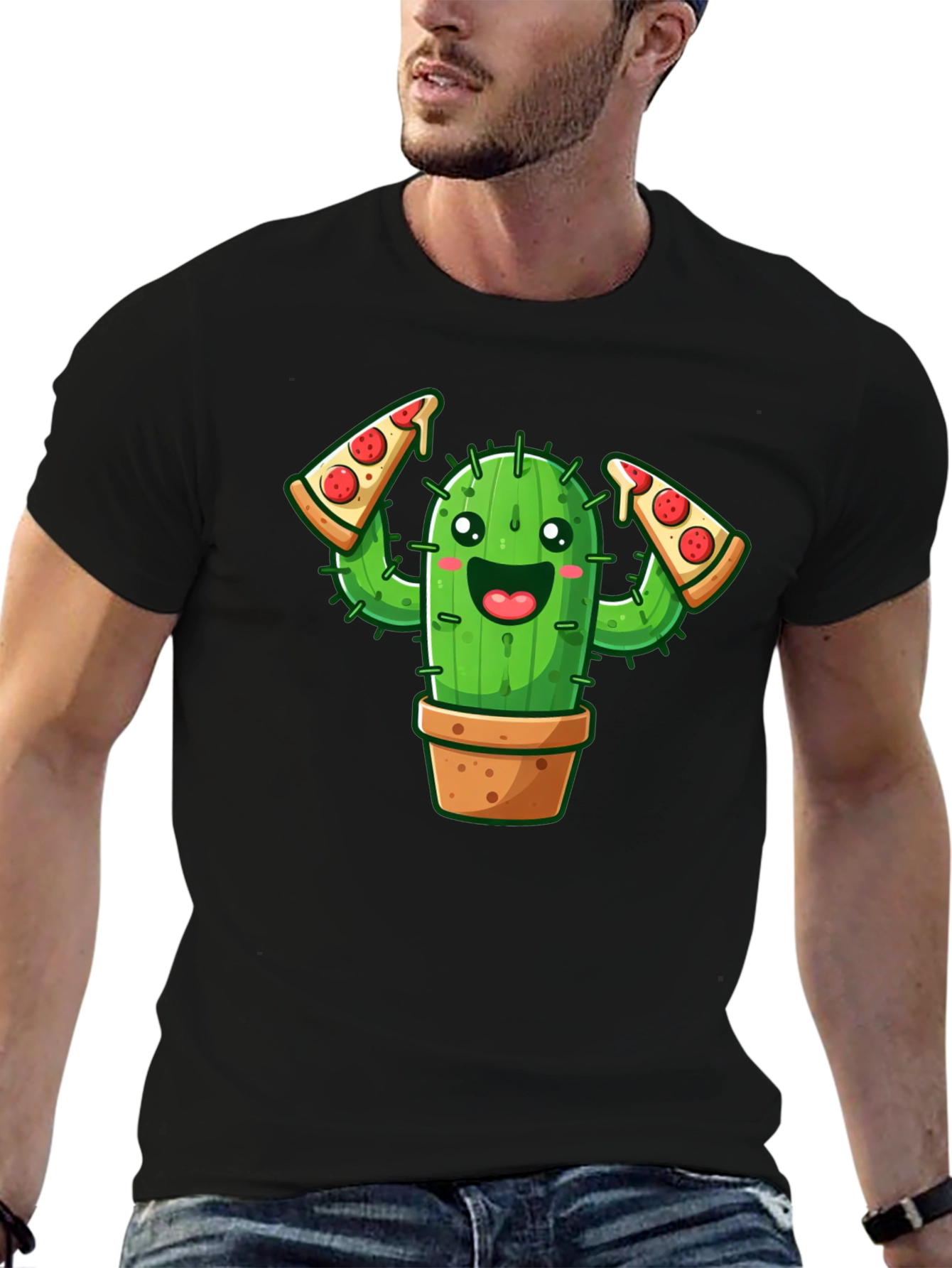 Cactus Pizza Lover Graphic Tee - Unisex