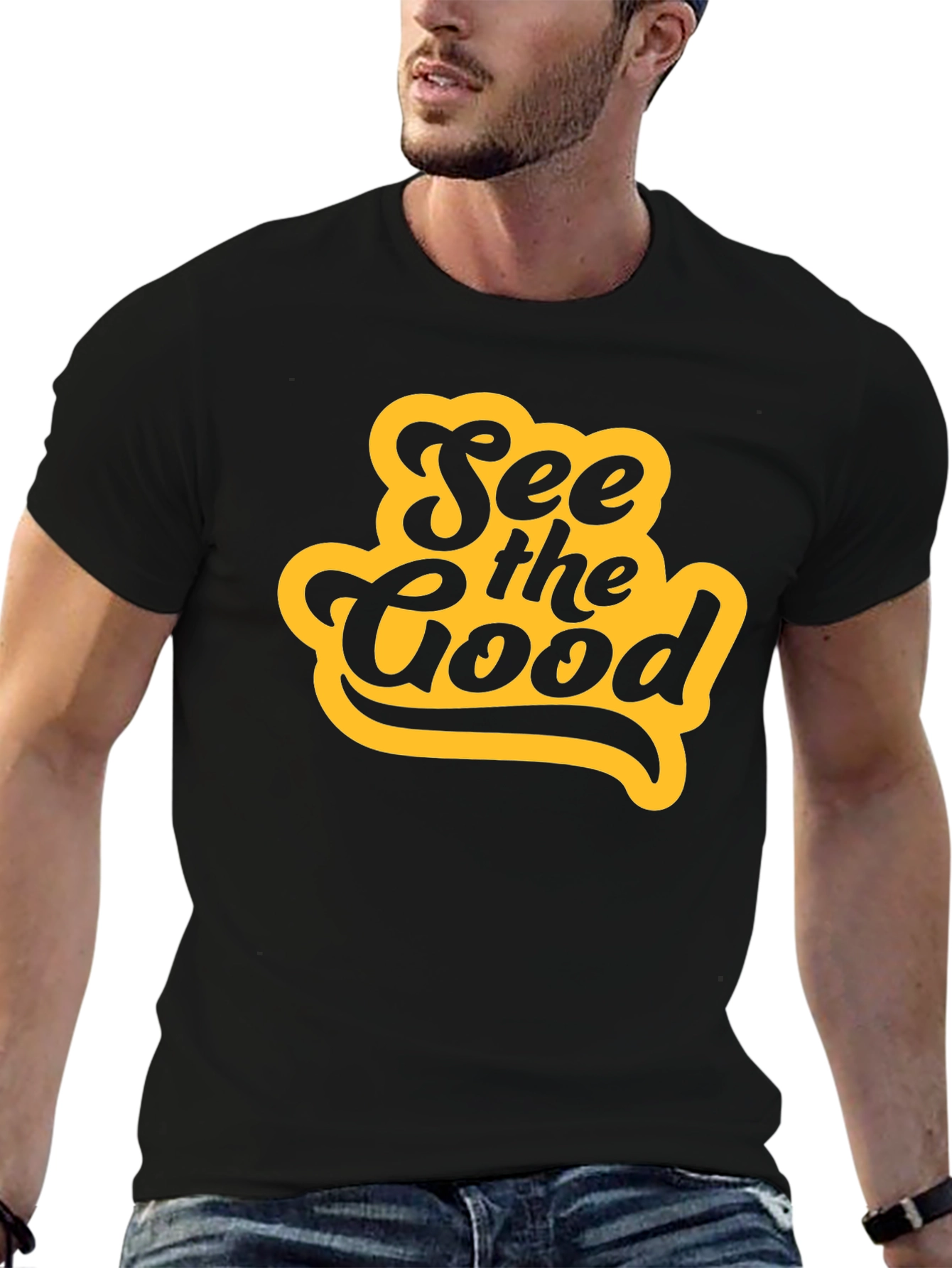 See the Good Graphic Tee - Mens Black T-Shirt