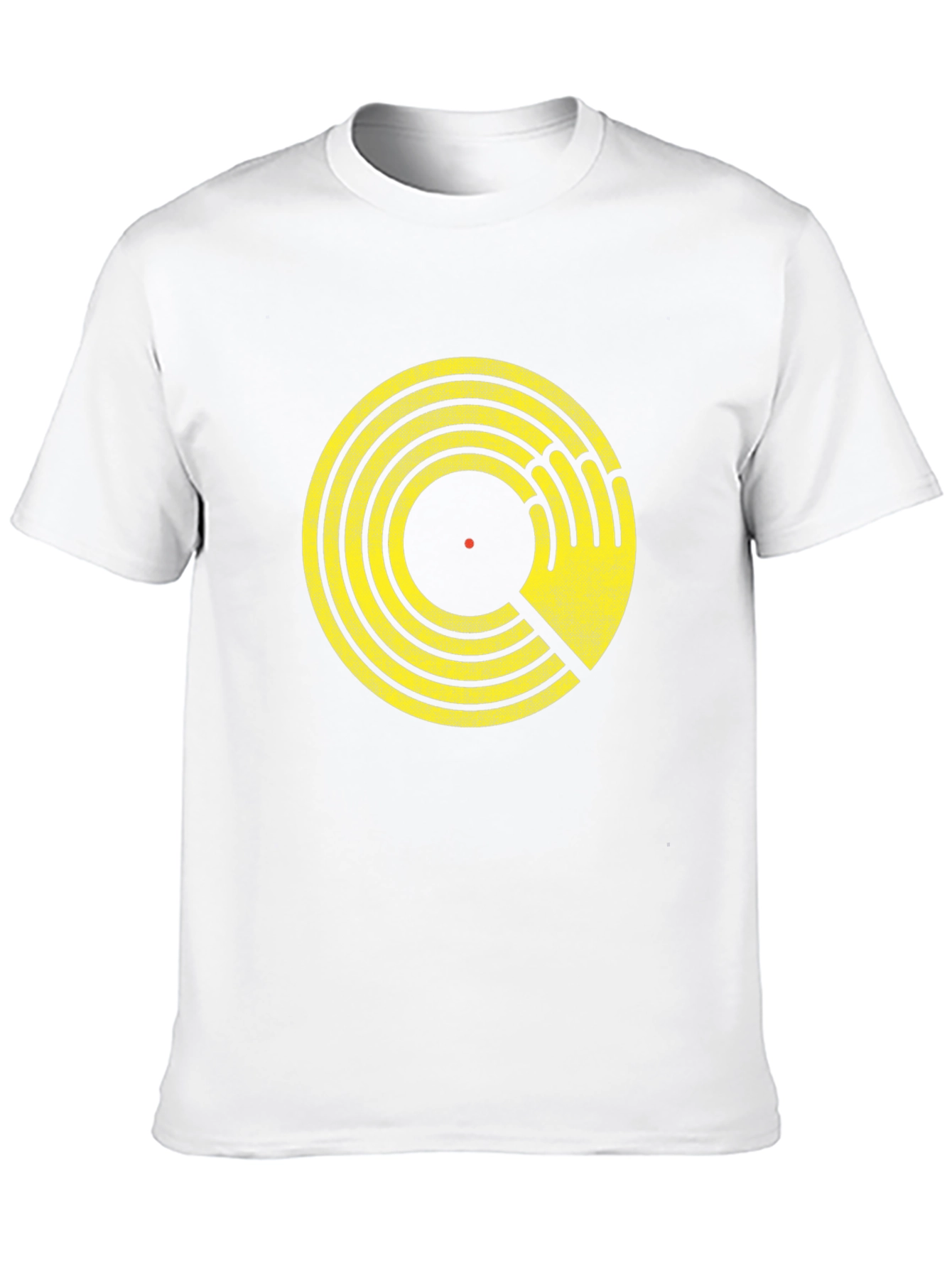 Retro Vinyl Record Hand Graphic T-Shirt
