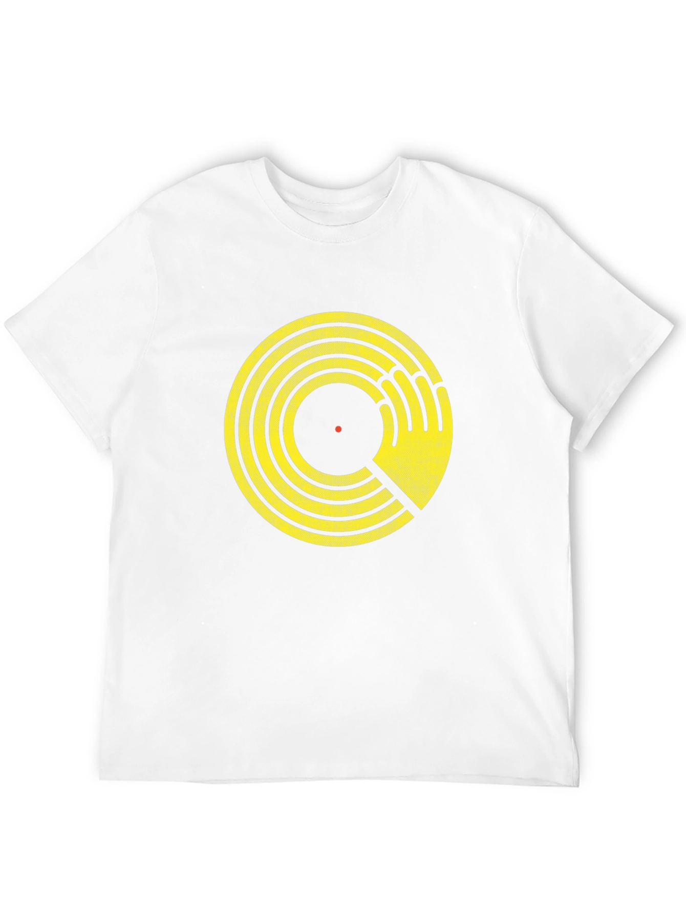 Retro Vinyl Record Hand Graphic T-Shirt