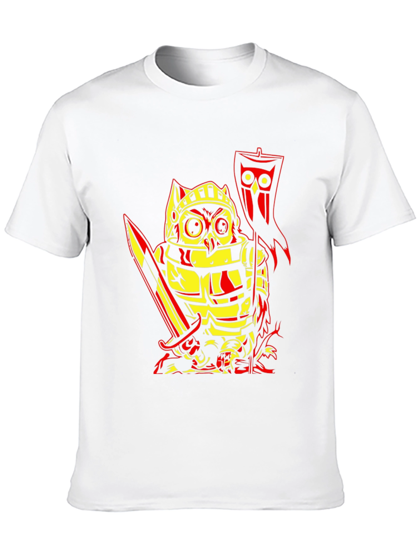 Owl Knight Graphic T-Shirt - Black