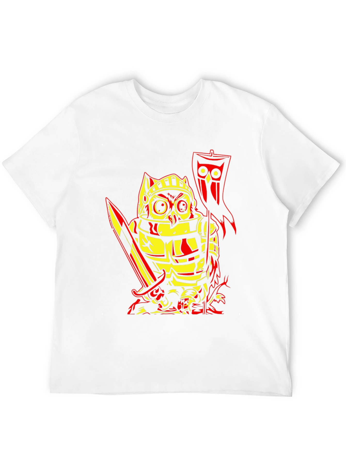 Owl Knight Graphic T-Shirt - Black