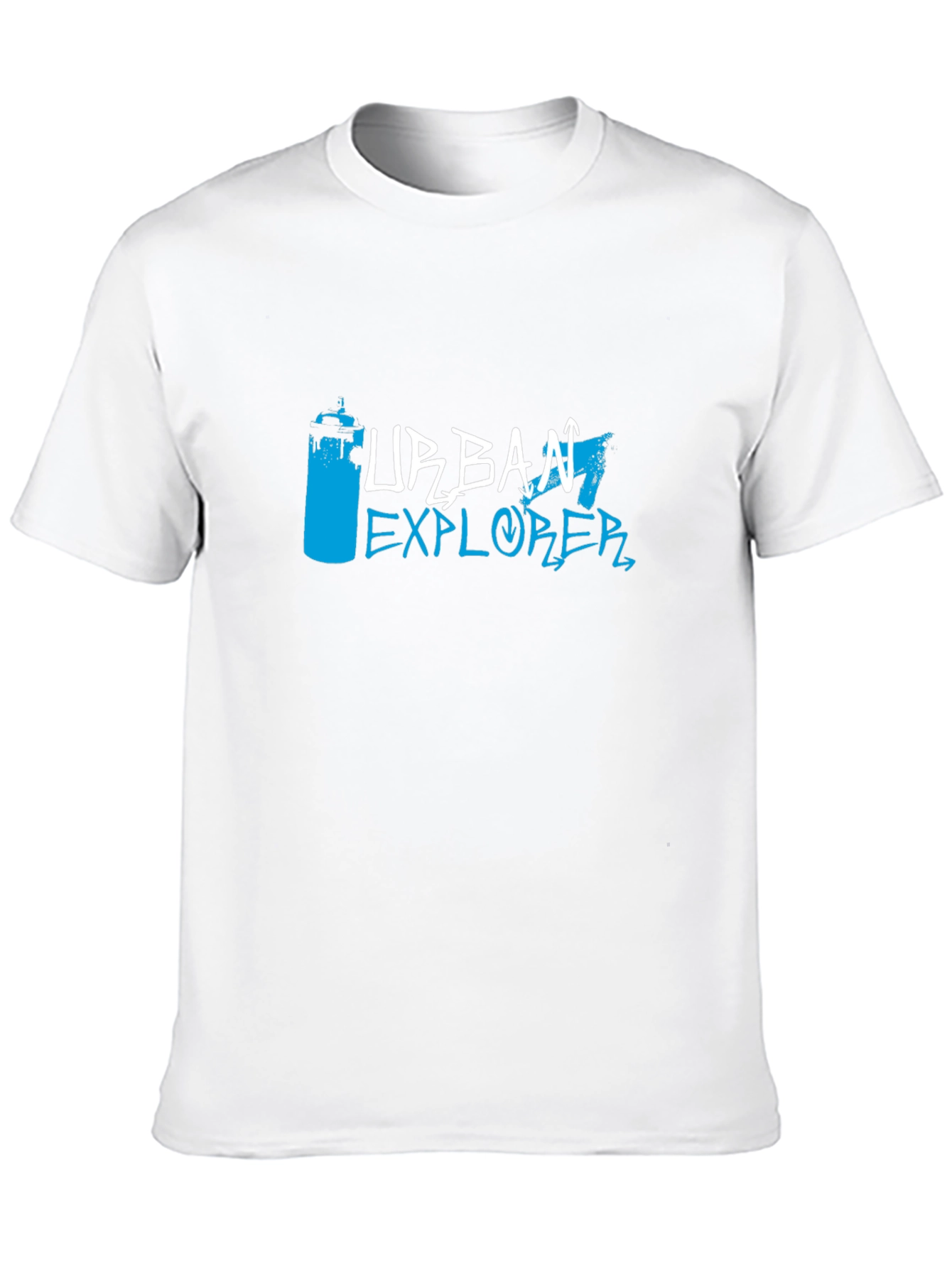 Urban Explorer Black T-Shirt - Graffiti Style Design