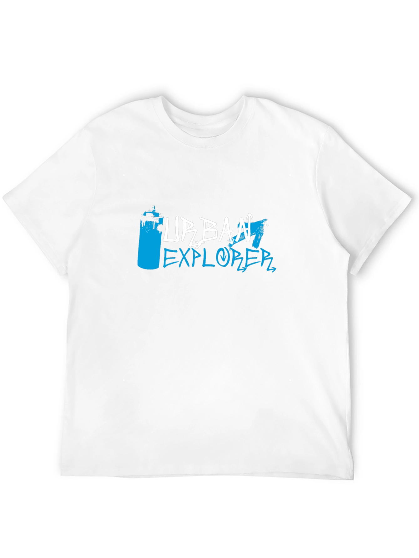 Urban Explorer Black T-Shirt - Graffiti Style Design
