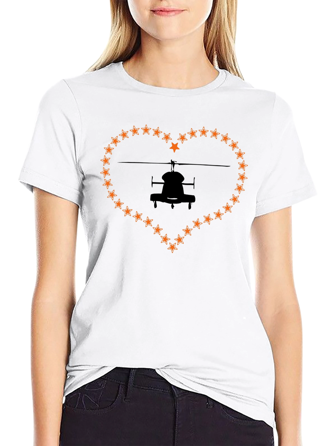 Helicopter Love Black T-Shirt