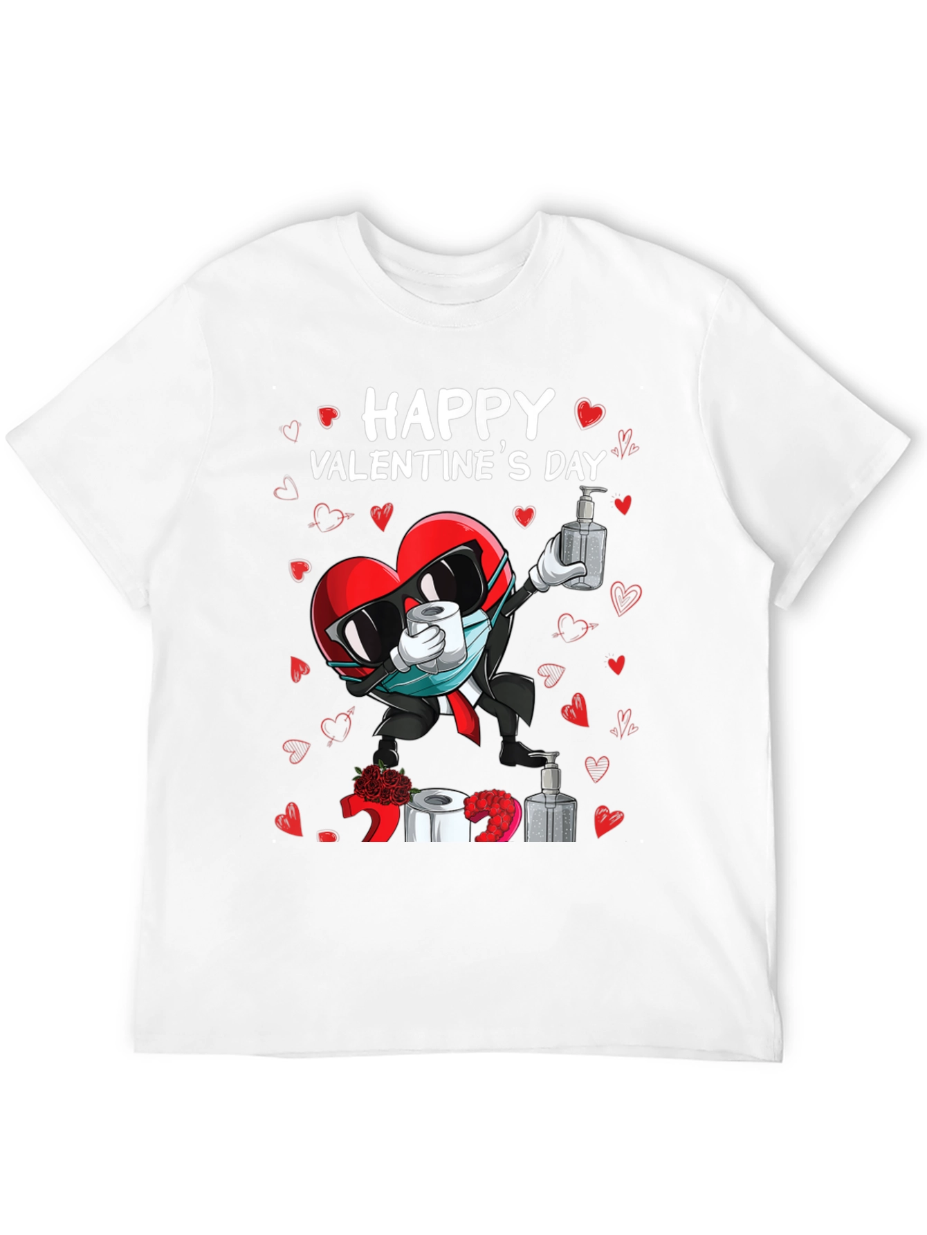 Happy Valentines Day Novelty Graphic T-Shirt