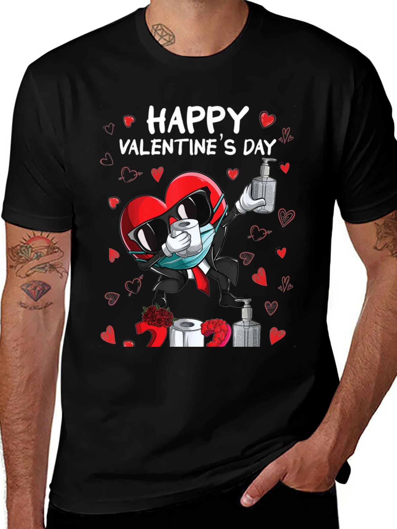 Happy Valentines Day Novelty Graphic T-Shirt