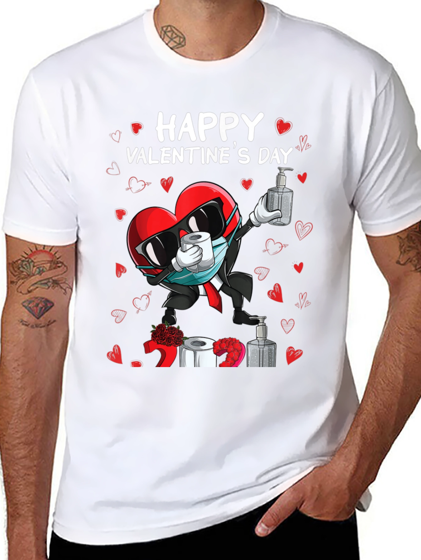 Happy Valentines Day Novelty Graphic T-Shirt