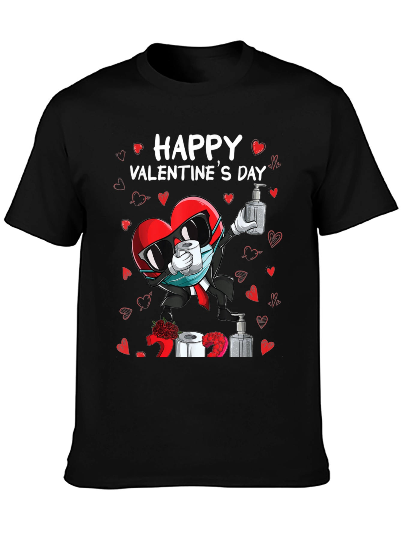 Happy Valentines Day Novelty Graphic T-Shirt