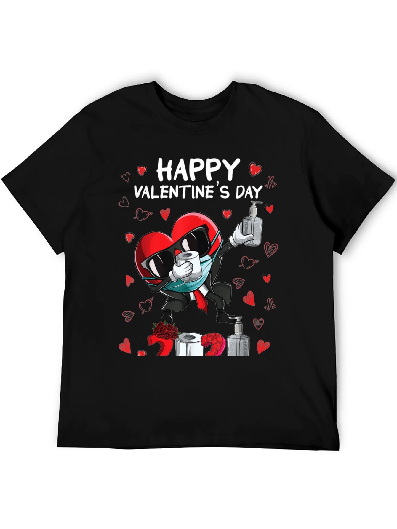 Happy Valentines Day Novelty Graphic T-Shirt