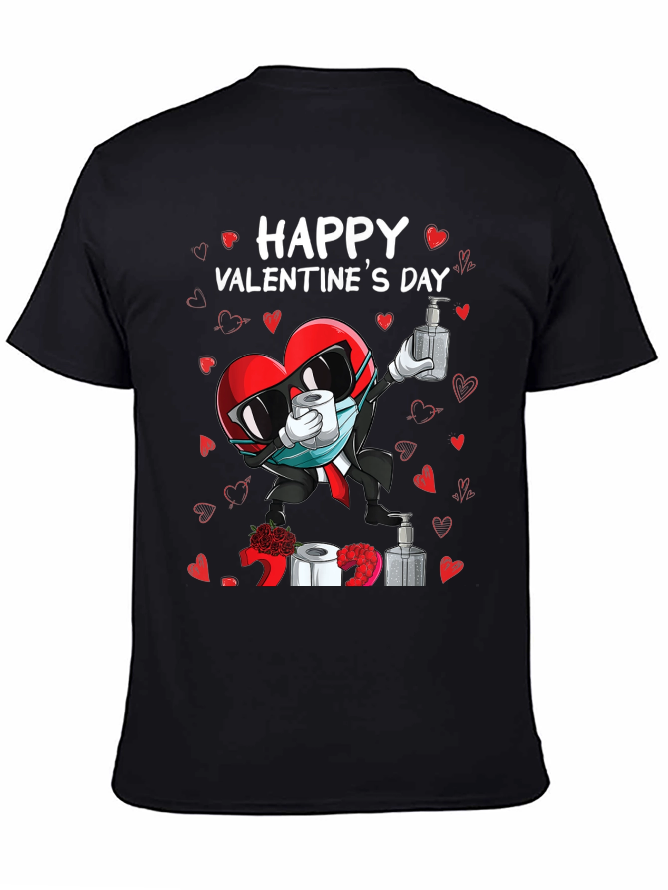 Happy Valentines Day Novelty Graphic T-Shirt