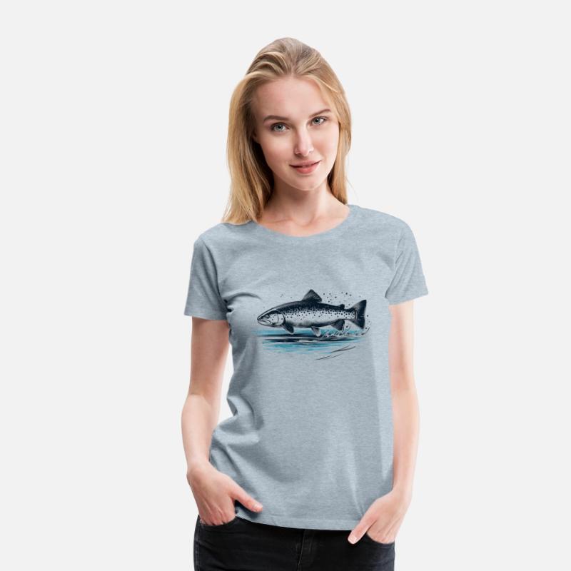 Trout in lake fishing angler nature outdoor motif