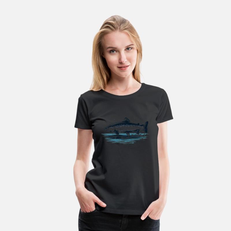 Trout in lake fishing angler nature outdoor motif