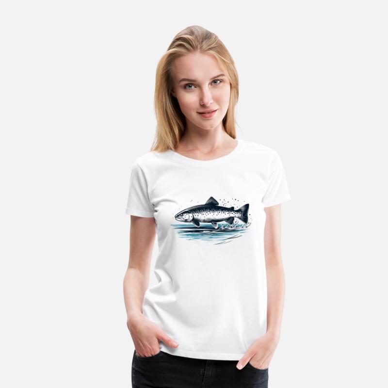 Trout in lake fishing angler nature outdoor motif