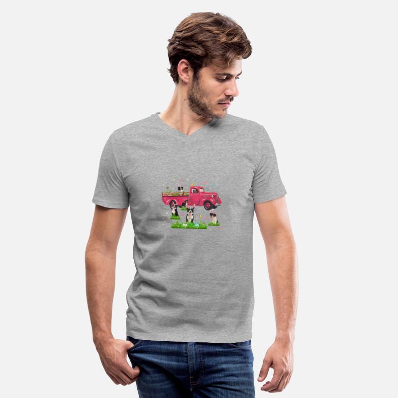 Truck With Border Collie Dogs Lover Bunny Easter