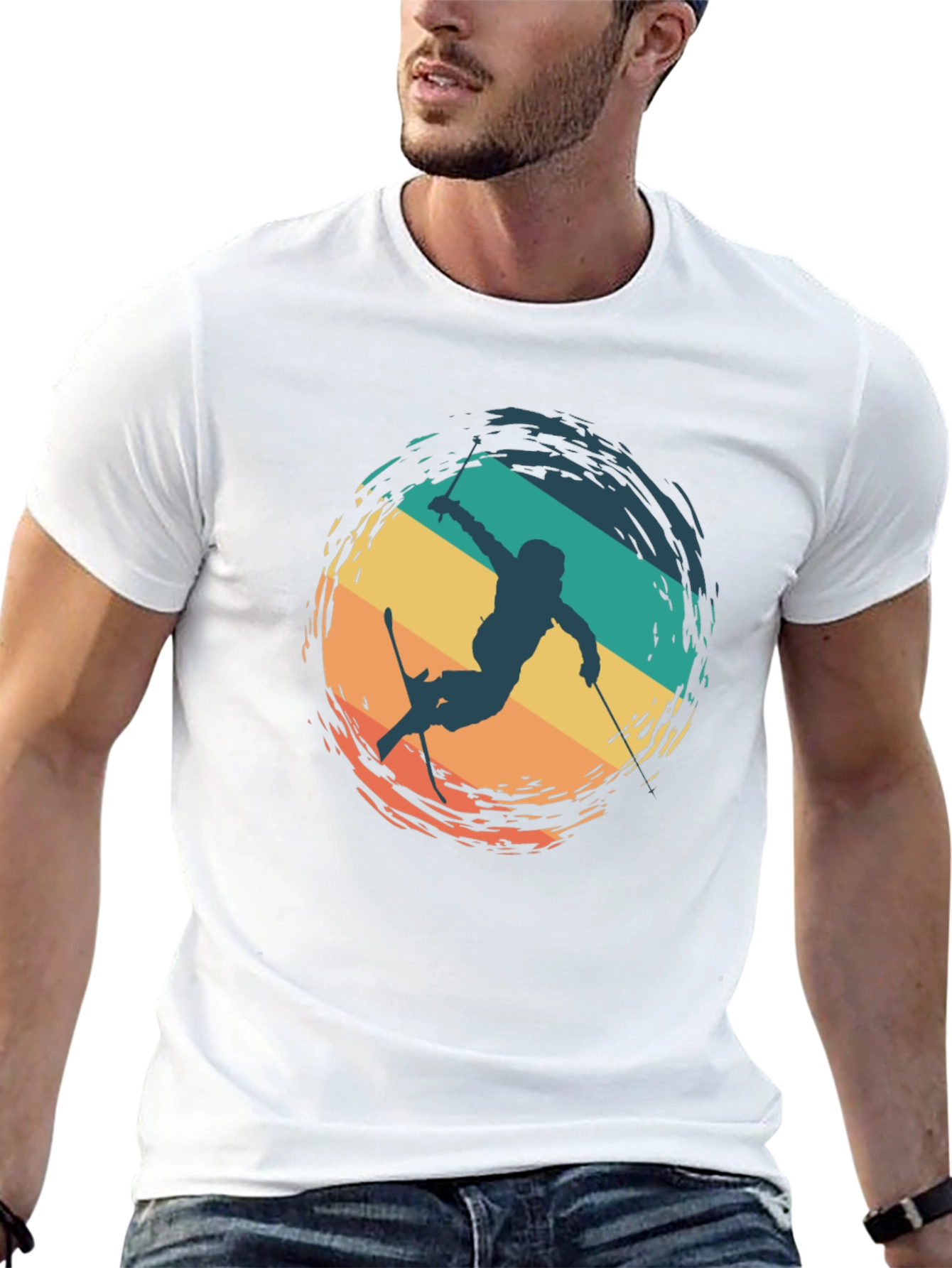 Retro Ski T-Shirt - Stylish Winter Apparel