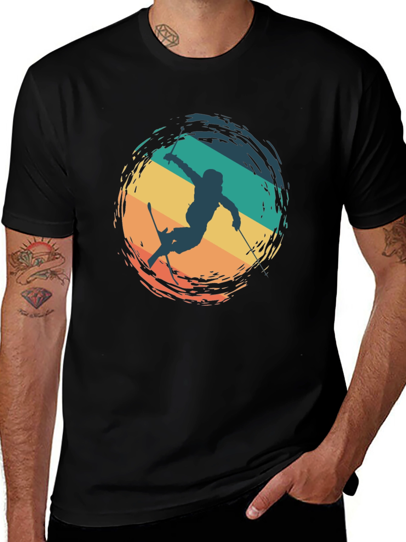 Retro Ski T-Shirt - Stylish Winter Apparel