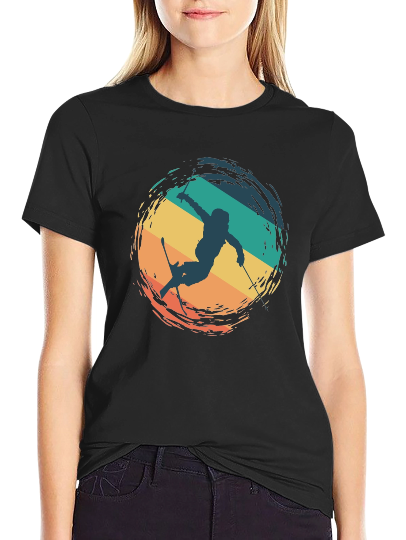 Retro Ski T-Shirt - Stylish Winter Apparel