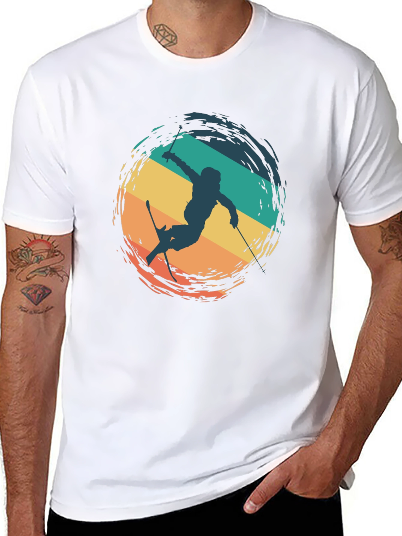 Retro Ski T-Shirt - Stylish Winter Apparel