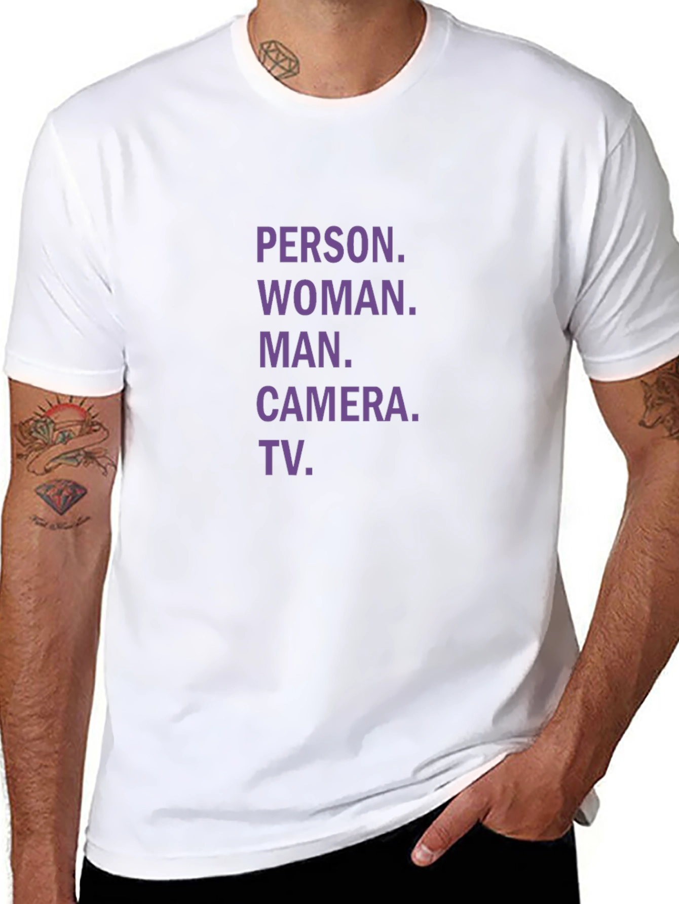 Person Woman Man Camera TV T-Shirt