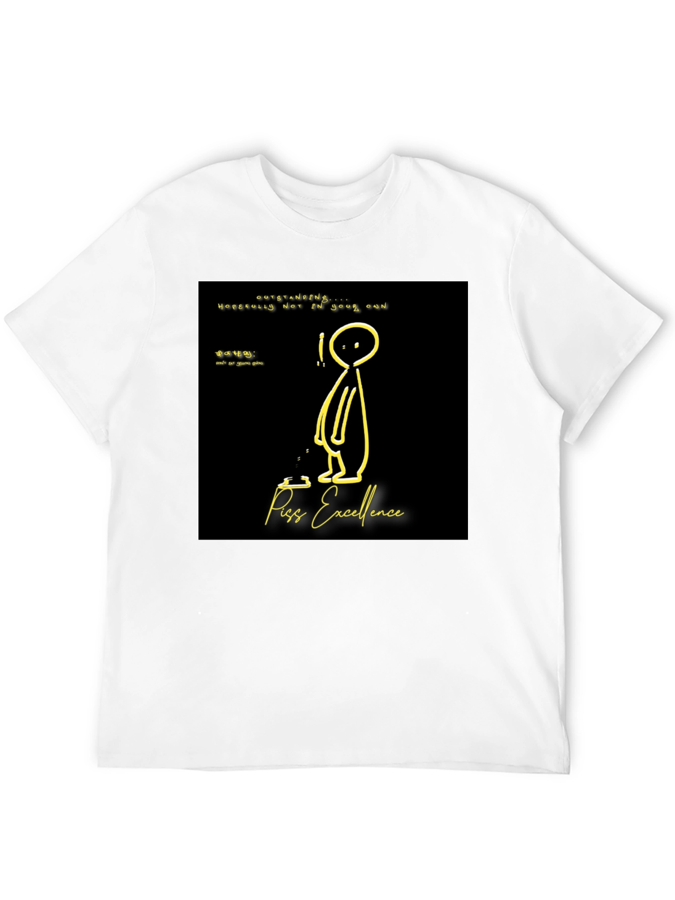 Piss Excellence Graphic T-Shirt - Black Cotton Tee
