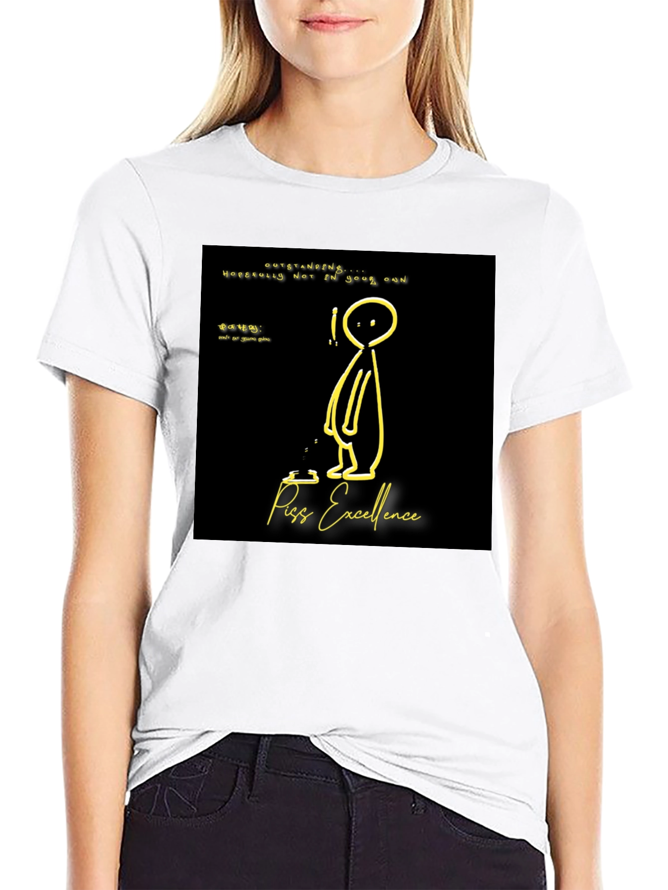 Piss Excellence Graphic T-Shirt - Black Cotton Tee