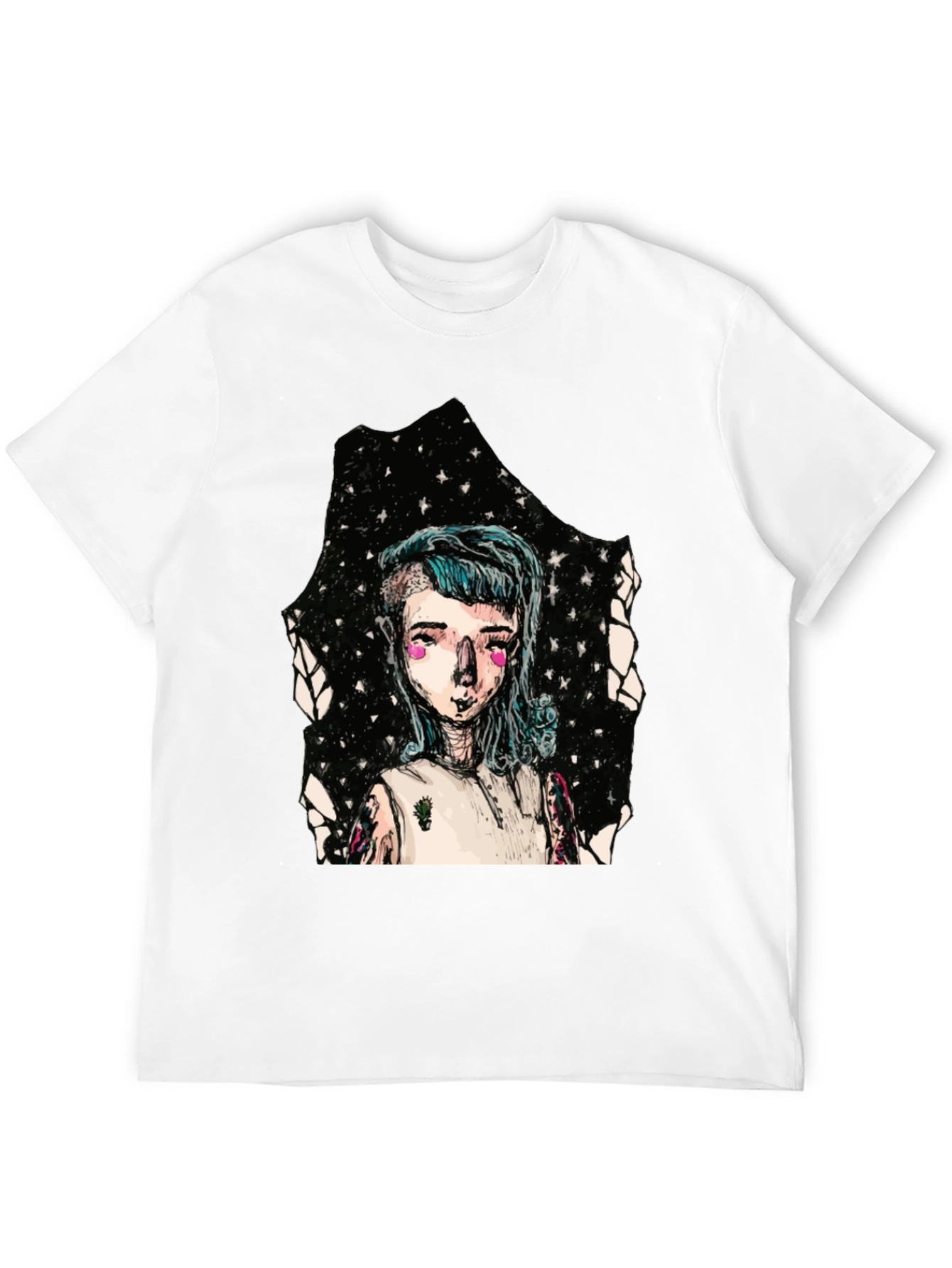 Unique Graphic T-Shirt - Artistic Portrait Design