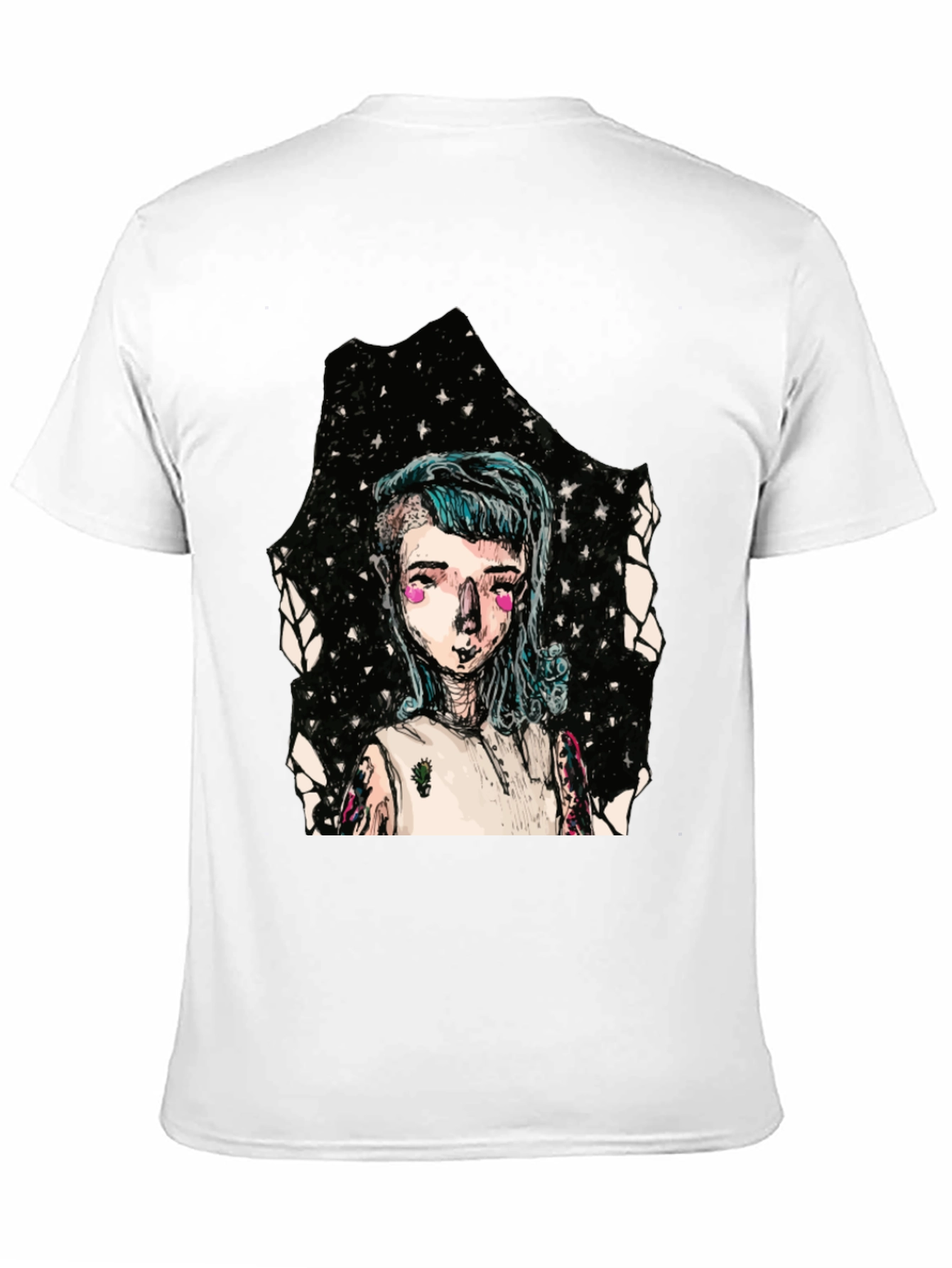 Unique Graphic T-Shirt - Artistic Portrait Design